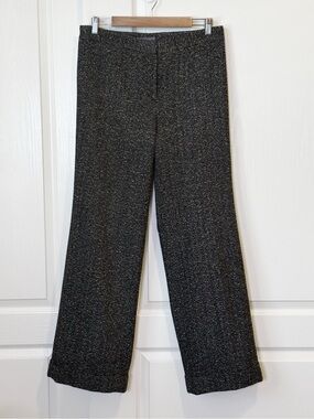 Ann Taylor NWT Trousers Cuffed Wide-Leg Marled Wool Blend Pants Women’s 8